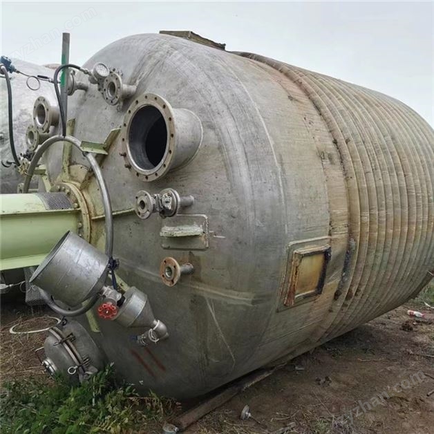 二手不銹鋼外加套反應釜 機械密封蒸汽加熱
