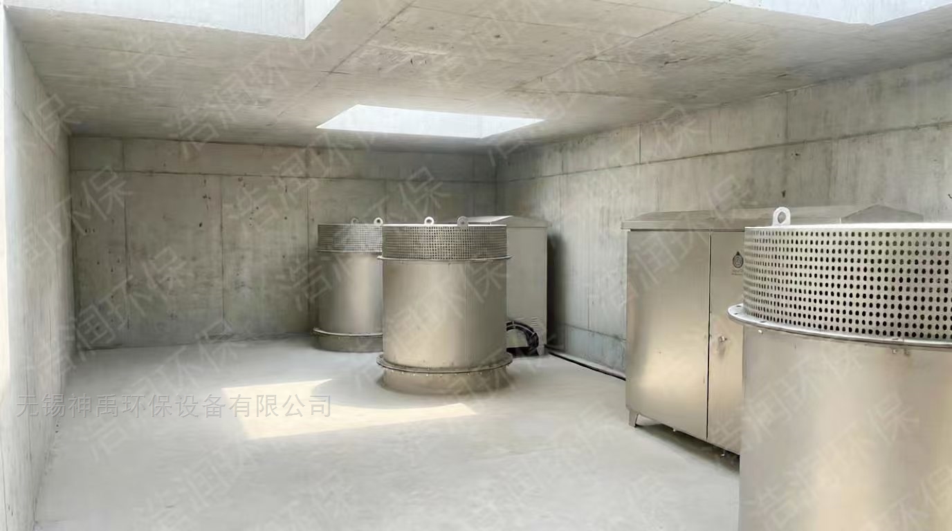 石家庄调蓄池真空冲洗设备安装现场